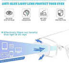 OCCI CHIARI Blue Light Blocking Reading Glasses for Men Titanium Frameless Readers Lightweight