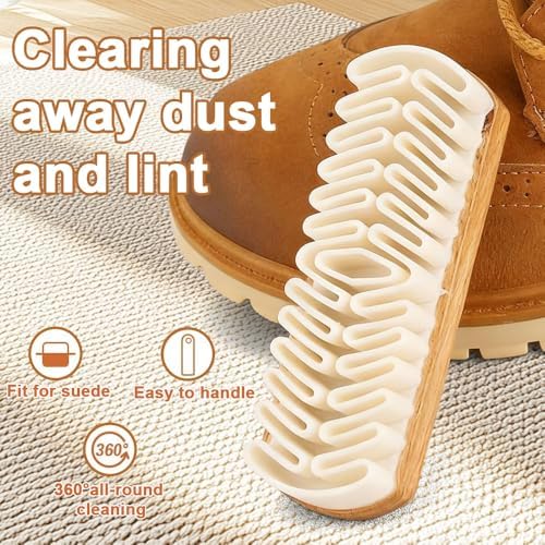 2Pcs Rubber Shoe Brush,Suede Brush for Shoes,Suede Shoe Brush Enhanced Dust-Absorbing Texture Design for Cleaning Shoes,Bags and Jacket