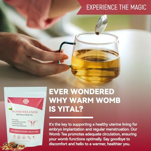 Laicuherb Natural Womb Fertility Tea for Women Ovary and Uterus Cleanse, Womb Detox Fibroid Tea Helps with Hormone Balance and Get Pregnant Fast for Women, Pcos Teas for Period Regularity 10 Teabags