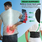 Back Brace for Herniated Disc,Lower Back Pain Relief,Strain,Adjustable Lumbar Support Belt,with 6 Stays and Removable 3D Pad,for Men and Women Work,Lifting,Sciatica,Scoliosis(Medium)