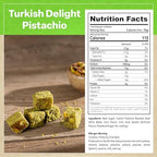 Eastanbul Turkish Delight Pistachio, 8.8oz, Turkish Delights Candy, Gourmet & Double Roasted Pistachios Filled, Rich Nuts Content, Lokum, Loukoumi, Vegan Gifts, Gluten Free