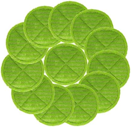 sky-w Soft Touch Mop Pads Replacement for Bissell Spinwave 2039A, 2124, 2039, 20391 Powered Hard Floor Mop (Pack of 12, Green)