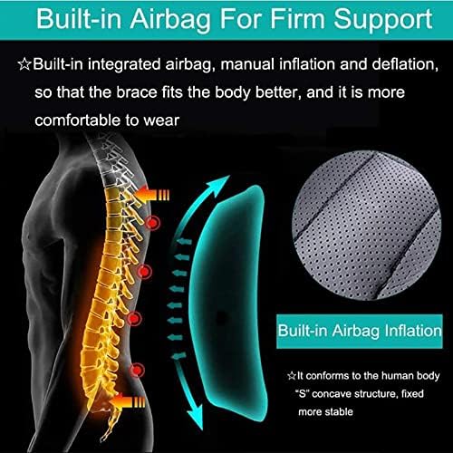 Adjustable Thoracolumbar Spinal Brace, Lightweight Lumbar Spine Support Orthosis with Built-in Inflatable Airbag, Easy To Wear and Comfortable and Breathable, For Kyphosis, Osteoporosis