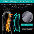 Adjustable Thoracolumbar Spinal Brace, Lightweight Lumbar Spine Support Orthosis with Built-in Inflatable Airbag, Easy To Wear and Comfortable and Breathable, For Kyphosis, Osteoporosis