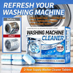 Enzyme Washing Machine Cleaner Tablets (24 Pack) – Protease Deep Clean Laundry Machine Cleaner Descaler for HE, Front Load & Top Load Washer, Removes Odor, Residue & Hard Water Buildup (2-Year Supply)