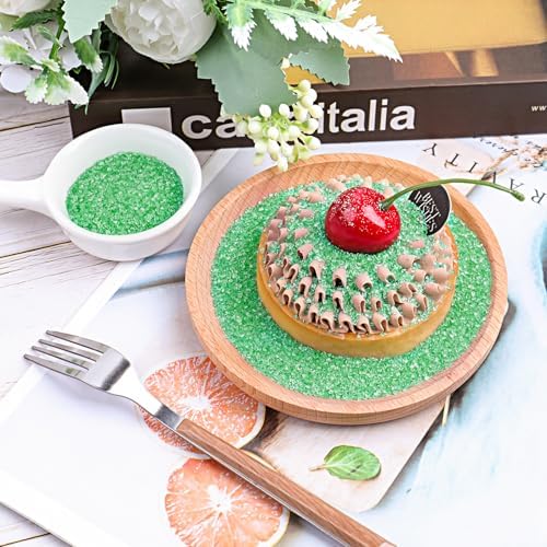 Green Sprinkles Sanding Sugar for Baking, 6.35 Oz Edible Sparkling Sugar Crystals for Cake Cupcake Cookie Ice Cream Topping