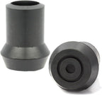 200 X Crutch Frame Ferrule Black Rubber Heavy Duty + Steel Insert 19Mm Id
