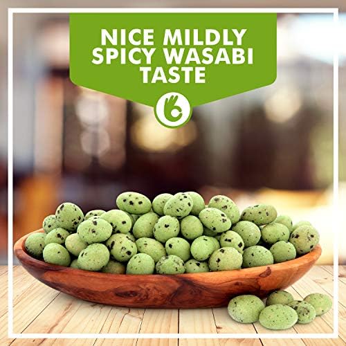 Wasabi Coated Peanut - 12 Ounce - Premium Arare Rice Crackers Packed Fresh in Hawaii