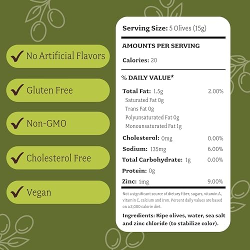 Lindsay Crafted Medium Green Ripe Pitted Olives, 6 Oz (Pack of 12), Keto Friendly, Healthy Snack, Perfect for Salads, Pastas, Charcuterie Boards