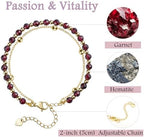 Farfume Crystal Bracelet Beaded Bracelets 4mm Natural Stone Beads Gemstone Handmade Jewelry Valentine's Day Gifts