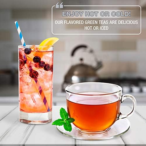 Brew La La Organic Earl Grey Green Tea - 50 Tea Bag Tin - Low Caffeine - USDA Certified Organic