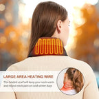 Heated Scarf for Women & Men - Rechargeable Electric Heating Scarf, 4000mAh Power Bank Included, Neck Warmer