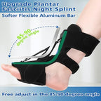 Plantar Fasciitis Night Splint-Upgrade 3 Adjustable Planter Facetious Relief Brace,Plantar Fasciitis Relief Women Men Straps,Support Relief Foot Drop Achilles Tendonitis Day Night(Black-1PC)