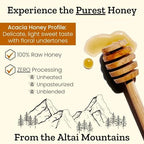 Altay Raw Acacia Honey - 100% Pure, Unfiltered, Unpasteurized, Ethically Sourced - Glass Jar, 908g / 35.2oz