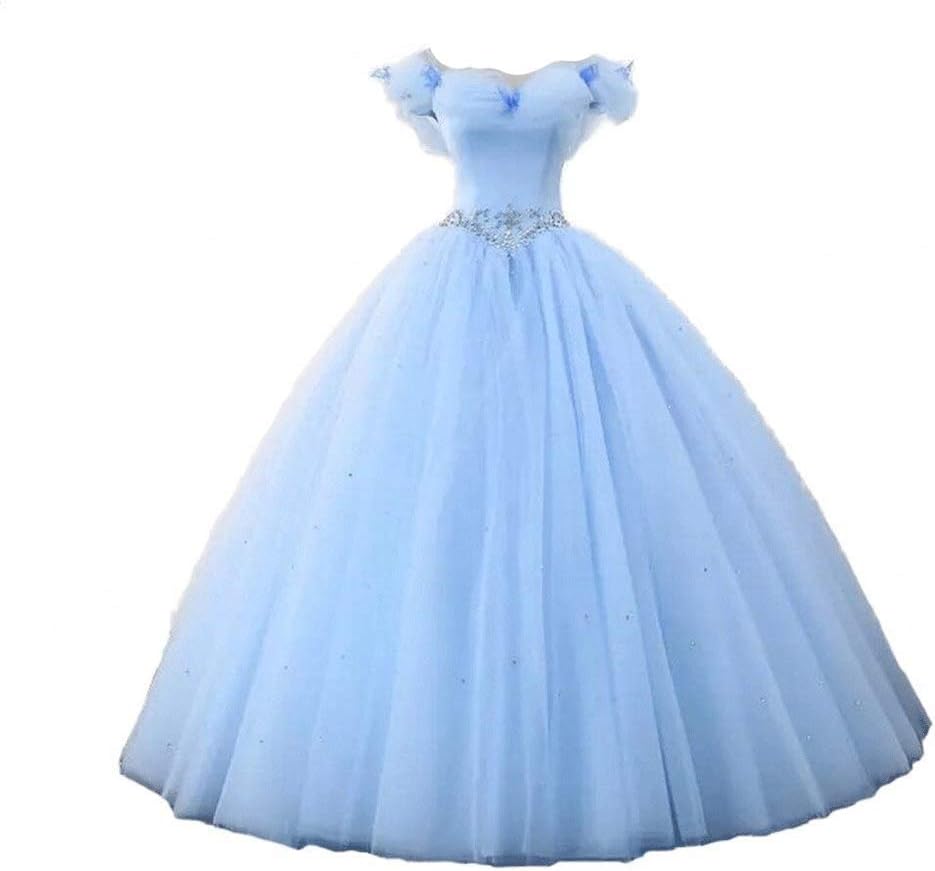 Datangep Women's Lace up Ball Gown Long Quinceanera Dress with Pleated Straps