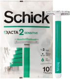 Schick Exacta2 Sensitive Skin Disposable Mens Shaver 20 Count (10 Count x 2Pack) 2023 New Verson