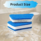 Tub Tile Scrubber Cleaning Sponge, Scrubbing Sponge DIY Cleaning Sponge for Cleaning Shower Bathroom Vessel Sinks Kitchen Toilet Wall Floor 3 Pcs (Replaceable Sponge, Without Handle)