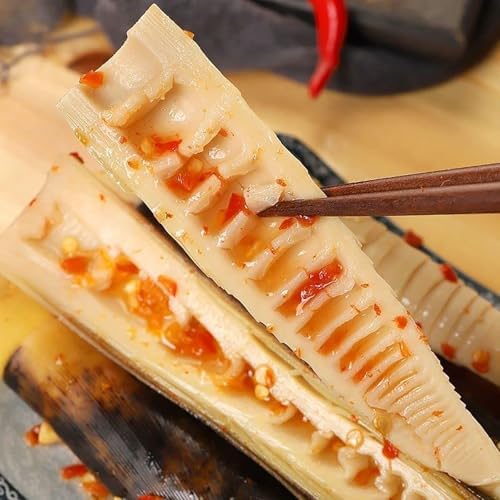 Fresh Hand Peeled Bamboo Shoots ，Crispy Bamboo Shoots With Pickled Chili Peppers, Aged Soup with Pickled Peppers and Tender Vegetables, Spicy Strips Mix Match Taste，手剥笋（ 3 Packs）660g/23oz