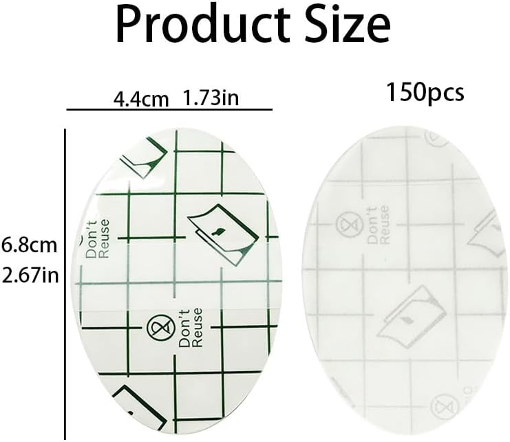 150 Pcs Self-Adhesive Invisible Heel Anti-Wear Sticker,Transparent Waterproof Protection Pads for High Heels, Dress Shoes, Running & Hiking
