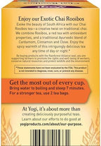 Yogi Tea Chai Rooibos Tea - 16 Tea Bags per Pack (6 Packs) - Spiced Organic Rooibos Tea - Provides Antioxidants - Caffeine-Free - Includes Cardamom, Cinnamon, Ginger & Clove