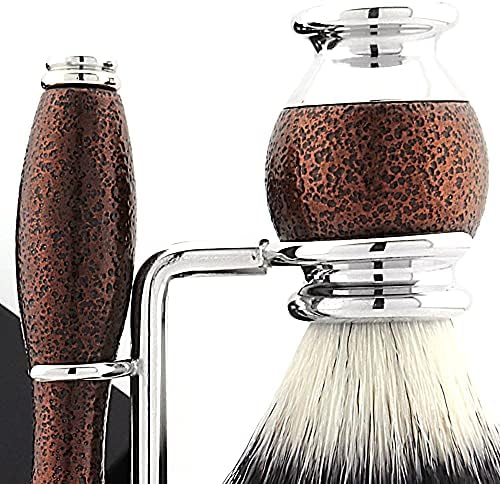Haryali London 6 Pc Mens Shaving Kit 5 Edge Razor With Synthetic Badger Hair Shaving Brush, Stand, Soap, Bowl and Alum Perfect Set For Men