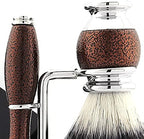 Haryali London 6 Pc Mens Shaving Kit 5 Edge Razor With Synthetic Badger Hair Shaving Brush, Stand, Soap, Bowl and Alum Perfect Set For Men