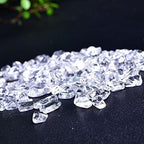 Natural Clear Quartz Tumbled Chips Crushed Crystal Stone, 7-9mm Polished Healing Crystal Chips Healing Reiki Crystal Jewelry Making Home Decoration