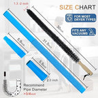 Dryer Vent Cleaner Kit Vacuum Attachment Hose and Dryer Lint Brush Vent Trap Cleaner for Cleaning Dryer Lint Remover/Blue