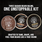 Viking Revolution Ultimate Beard Care Collection - Gifts for Men Includes Oil, Balm, Brush, Comb and Pen - Beard Kit for Men with Sandalwood, Spiced Vanilla, Coffee Whiskey, Sweet Tobacco