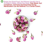 Plant Gift France Rose Tea, Fragrant Natural Pink Rosa, Rose Buds Flower Tea, Rose Petals Culinary Food Grade Health Natural Herbal Flower Tea 50g/1.76oz