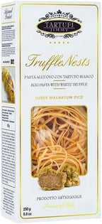 Tartufi Jimmy Tagliolini Nests Egg Pasta with White Truffle, Ancient, Authentic Recipe | Net Wt. 250 g/ 8.8 oz