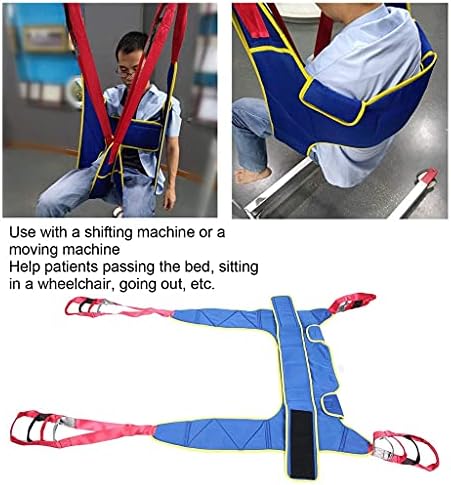 Toileting Sling for Hoist, Medical Lift Equipment Bariatric Handicap Lift Commode Sling Medical Transfer Belt with Four Point Support Full Body Sling