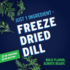 Litehouse Freeze Dried Dill - Substitute for Fresh Dill, Jar Equal to 2 Dill Fresh Bunches, Organic, Dill Weed Seasoning, Non-GMO, Gluten-Free - 0.35 Ounce