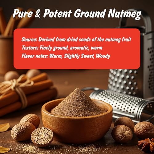 Spice Profile USDA Organic Ground Nutmeg, Lab Tested for Heavy Metals, Resealable 3.5 oz Pouch, Jaiphal Powder, Nuez Moscada