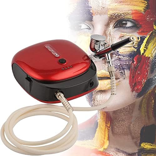 Teaching Model,Airbrush Compressor Kit,Dual Action Airbrush Compressor Set, 21psi Rechargeable Handheld Airbrush Set for Makeup,Cake Decor,Model Coloring