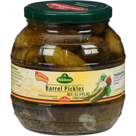 Kühne, Barrel Gherkins, 35.9 Ounce (Pack of 6) by KÃœHNE