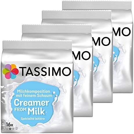 Tassimo Milk Creamer, Pack of 4, 4 x 16 T-Discs
