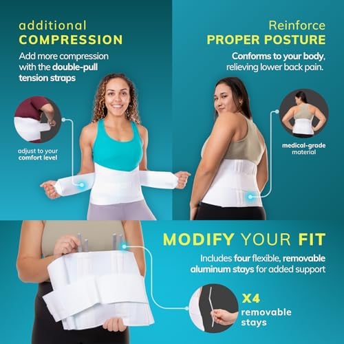 BraceAbility Lower Back Pain Brace - Wraparound Lumbar Support Belt for Herniated or Bulging Discs Treatment, Pinched Nerve Relief, Degenerative Disc Disease and Hip Strains for Men and Women (M)