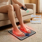 Foot Massage mat for Acupressure, with Remote Control, Leg and Foot stimulating Massage mat, Improves and Promotes Muscle Function, for Muscle Relaxation, 8 Modes, 19 Intensity Levels.