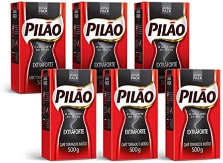 Cafe Pilao Extraforte Extra Strong Coffee 500gr 6 Pack