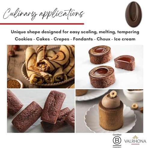 Valrhona Dark French Semisweet Chocolate Discs for Baking (Feves). Premium CARAÏBE 66% Cacao Grand Cru Blend. Better than Chocolate Chips, Perfect for Cookies, Cakes, Mousses, Frostings 1 KG