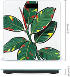 Tropical Leaf Body Weight Scale Accurate Stable Digital Bathroom Scale Safe Anti-Slip Home Scale with LCD Display, Anti-Slip Base & Safe Rounded Edge Design for Home Use