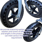 (1 Pair) 8 Inch Wheelchair Wheels – ABS Wheels with PU Tires for Smooth Wheelchair Tires Replacement, Complete with Screws & Tools for DIY Wheelchair Wheels Replacement