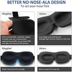 Cute Eye Mask Sleep Mask for Men Women Kids,2 Pack 3D Contoured Cup Sleeping Mask & Blindfold, Concave Molded Night Sleep Mask, Block Out Light (B-Stars, 1 Count (Pack of 1))