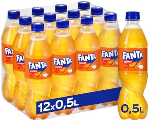 European Fanta Orange Soda Case of Bottles 12 x 500 ml