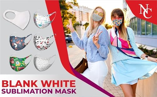 Blank White Sublimation Mask - Printable, Subready for Teens and Adults