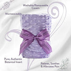 Sonoma Lavender Spa Heat Wrap for Neck, Shoulders and Lower Back, Microwaveable Lavender Aromatherapy Heating Pad, Removable and Washable Covers, Stress and Pain Relief (9" x 26", Lilac Dot)