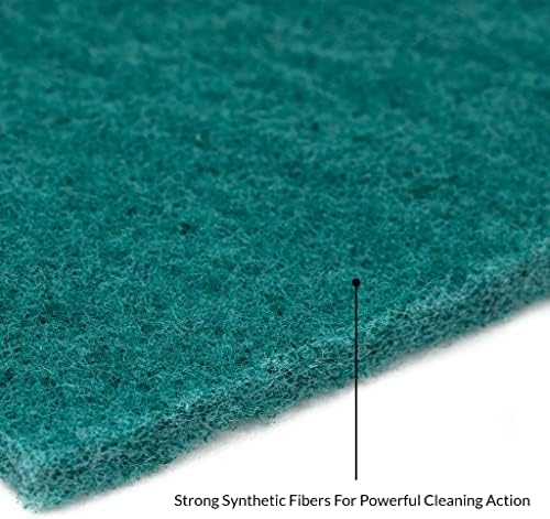 50-Pack Heavy Duty Green Scouring Pads 4x6 Inch | Reusable Non-Scratch Scrub Pads for Kitchen, Dishes, Pots, Pans, Grills & Household Cleaning | Multipurpose Scrubbers for Tough Stains