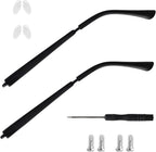 Glasses Arm Replacement Temples for Eyeglass Temple Arms Eyeglasses Parts DIY Universal Repair Kit, Easy to Replace (Matte Black)