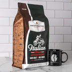 Fresh Roasted Coffee, Italian Roast, 5 lb (80 oz), Dark, Kosher, Whole Bean